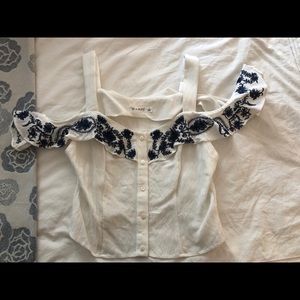 Crop top with off the arms
